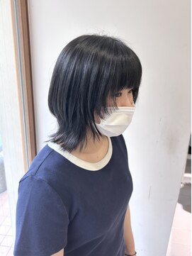 ネオリーブウリ 二子玉川店(Neolive uri) ミディアムヘア暗めカラーデザインカラーフェイスフレーミング