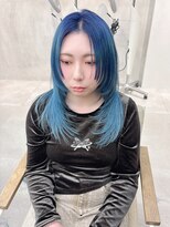 モリオフロムロンドン 大宮店(morio from London)&nbsp;【坪井】ケアブリーチ ×ブルーグラデーション