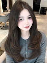 マインバイアフロートギンザ(MYNE by AFLOAT GINZA)&nbsp;レイヤーカット/顔周り/グレージュ/韓国ヘア