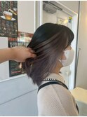 ラベンダーグレージュ×インナーカラーボブ