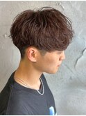 MEN’S/リバースセンターパート/ニュアンスパーマ/新宿