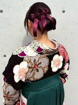 アンド アノン(and anon)&nbsp;お団子ヘア 和装ヘア 卒業式 アップスタイル シニヨンヘア