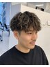メンズカット+ツイストスパイラルパーマ+ハイライト￥24200　#メンズパーマ