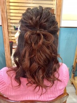 ロカット サロン(Roquat Salon) リボンアレンジなみウェーブ【ヘアセット　立川/立川南　浴衣】