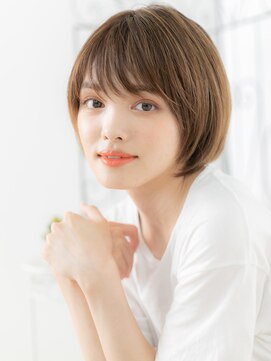 エイトサロン 八潮(8salon) 八潮/髪質改善/シルキーベージュ×前下がりボブショートc