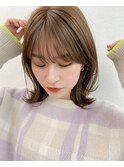 秋冬おすすめスタイル☆まろやかカラーミディアムボブ