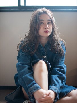 コットン 平塚店(Cotton) 【cotton平塚】パーマ風/センターパート/こなれヘア