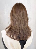 アイティーバイアルバム 藤沢店(IT by ALBUM) オリーブベージュレイヤー_斜めバンググレージュカラー_ba444303