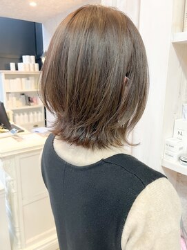 キャアリー(Caary) 福山人気caaryアッシュグレージュくびれヘア愛されこなれミディ
