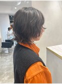 くせ毛ボブ/フェイスレイヤー/ボブパーマ/グレージュ