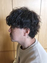 ニアウ 伊勢崎連取店(Niau)&nbsp;マッシュウルフメンズ波巻きツイストスパイラルパーマ