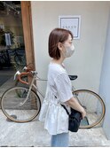 ボブ サンドベージュ 大宮美容室 トリートメント 縮毛矯正
