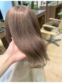 透明感カラー、ミルクティーベージュ