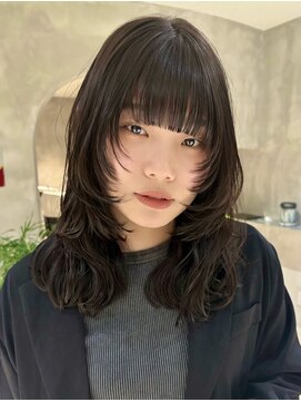 ハウ 心斎橋(how) ロング顔周りレイヤーカット小顔カット艶髪20代30代40代