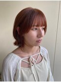 顔まわりカット○くびれヘア○ボブウルフ○オレンジヘア