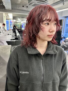 レコ 渋谷(LECO) デザインカラーレイヤーカットニュアンスパーマ