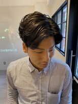 スタッグバーバー 近鉄奈良店(STAG BARBER)&nbsp;センターパート×ノーマルパーマ