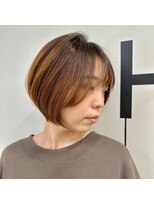 シシ 大宮(She 2.)&nbsp;大人丸みショートボブ/マッシュショート/前髪/ベージュカラー