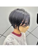 ショートボブマッシショート/前髪/イメチェン/グレージュカラー