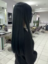 ヘアーアンドカラー ルジャルダン 葛西店(le jardin)&nbsp;個性的なロングヘアのブルーブラック