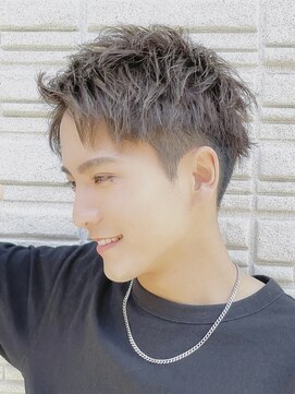 ハレ ヘアサロン(Hale hair salon) 【Hale】ブルーブラックNo2585韓国マッシュスパイキーショート