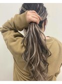 【colors 田宮】夏休み用。黒髪に＋コントラストエクステ
