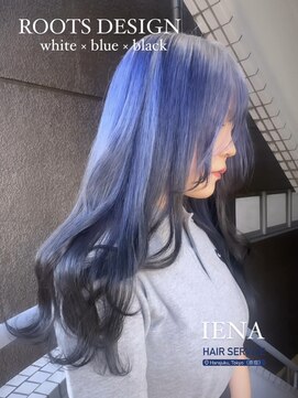 イエナ 渋谷(IENA) デザインカラーケアブリーチダブルカラーブルーグラデーション