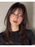 顔周り/レイヤーカット/ブリーチなし/韓国レイヤー/前髪カット