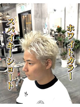 コワファースト長崎シャンプーボーイ 2nd(COIFF1RST 長崎 SHAMPOO BOY) スパイキーショートメンズカットメンズカラーブリーチ