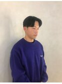 センターパート刈り上げショート