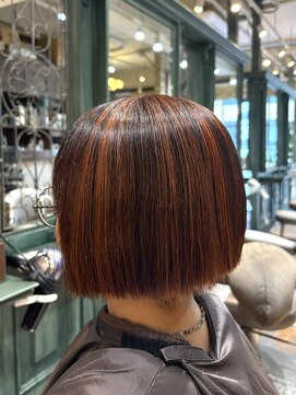 ハイライトカラーアンブレラカラーバーガンディチェリーレッド