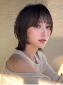 外ハネボブラインボブ切りっぱなしボブヘイリーボブ大人ボブ