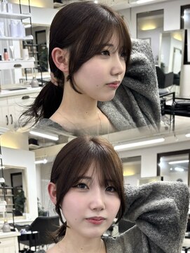 クレム 博多駅店(ChLem) 顔周りカット　博多美容室　髪質改善　オリーブベージュ