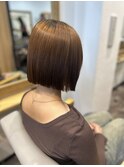 艶髪！弱酸性ストレート×切りっぱなしボブ