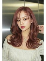 アジールヘア 所沢プロペ通り店(agir hair)&nbsp;大人所沢ブリーチカラー◎韓国風くびれレイヤーピンクベージュ