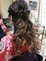 ロカット サロン(Roquat Salon)&nbsp;袴卒業式ハーフアップアレンジ【袴/浴衣/ヘアメイク/立川/立川】
