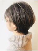 【morio 原宿】丸みスタイルアップショートボブ 秋人気スタイル