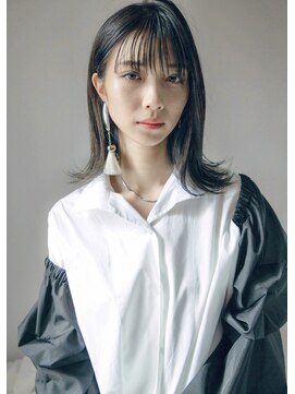 ヘアーアンドアトリエ マール(Hair&Atelier Marl) 【Marl】ブルーブラックカラーの外ハネセミディ♪