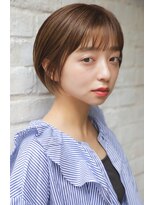 カライングドゥ(ing deux)&nbsp;大人可愛い20代30代40代黒髪前下がりショートボブ丸みショート◎