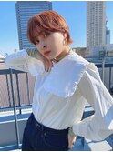 大人可愛いくせ毛風20代30代40代ショートボブ丸みショート◎