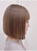 丸みが可愛い前下がりボブ◎