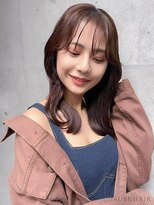 オーブ ヘアー フォール 山形東原町店(AUBE HAIR fall) 20代・30代_顔回りレイヤー_くびれ巻き