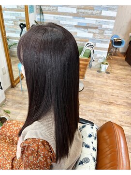ハウオリ ヘアーワークス(Hauoli hair works) 高濃度水素マグネットウルティアカラー×青紫カラー