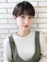 大人可愛い小顔ひし形クビレ丸みボブ20代30代40代大人ショート