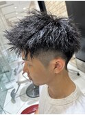 メンズカット+ツイストパーマ