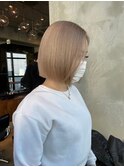 切りっぱなしボブレイヤーボブ透明感カラー髪質改小顔前髪