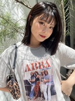 ノラギンザユー(NORA GINZA/U)&nbsp;顔まわりカットヘイリーボブストレートボブ前髪カット