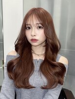 ロムーク 表参道(LOMKH)&nbsp;似合わせカットで韓国×フェミニンロング×メルティカラー