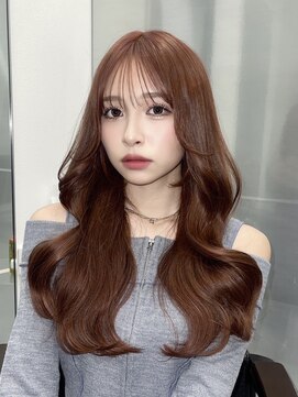 ロムーク 表参道(LOMKH) 似合わせカットで韓国×フェミニンロング×メルティカラー