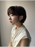 〇ショートボブ+前髪ニュアンスパーマ